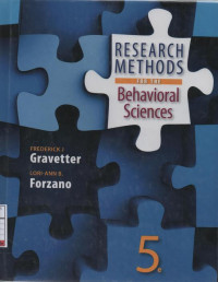 Research Methods: For The Behavioral Sciences